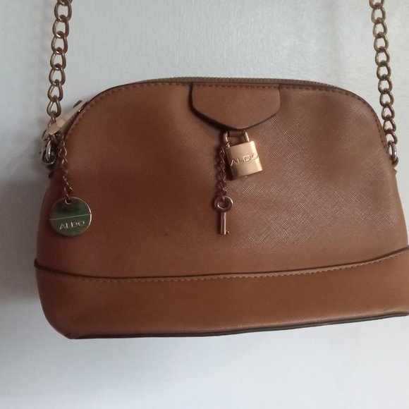 brown/tan leather crossbody bag Manufactured by Aldo - Picture 2 of 5